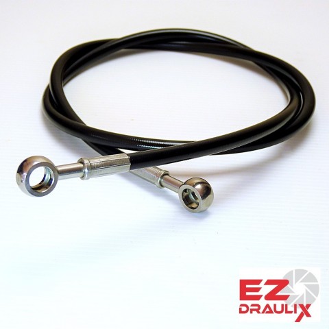 Red Banjos, Braided Hose Clear 71-89 cm - Durite aviation moto Ezdraulix